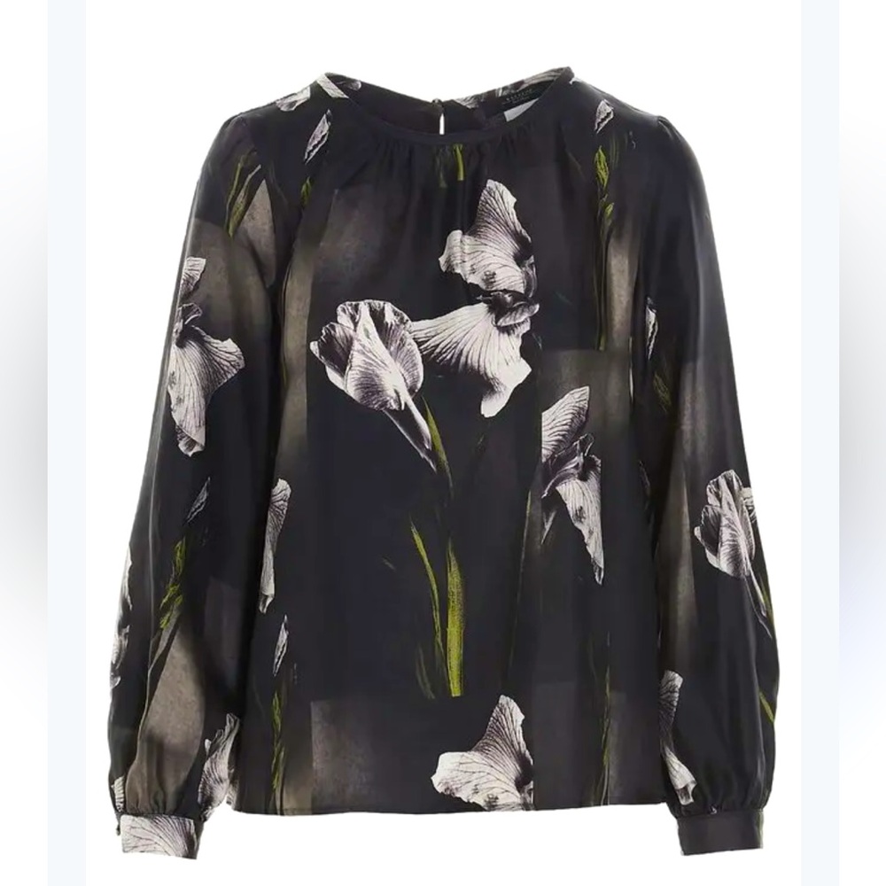 Max Mara Weekend 🌿 Rada Printed Blouse 🌿 Green Floral 🌿 Size M